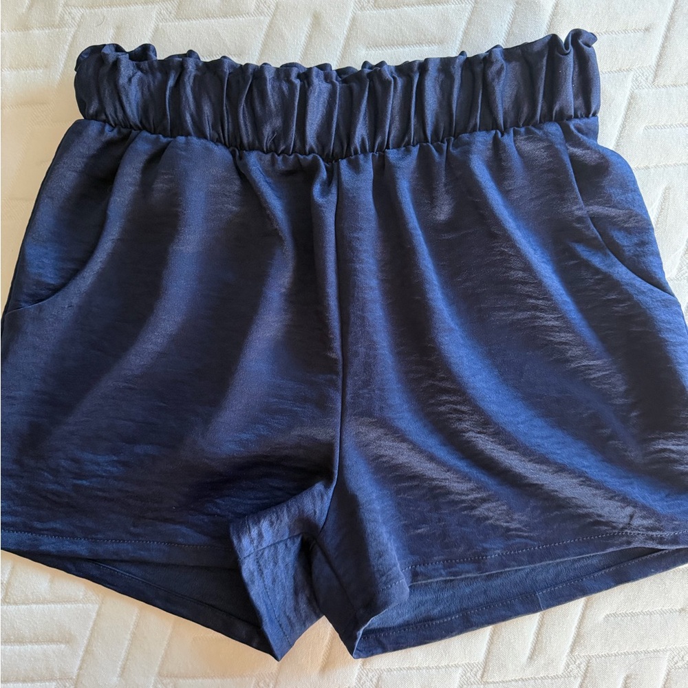 Navy Blue Women's Flowy Shorts